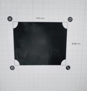 Picture of a Flashcard on Cricut Software